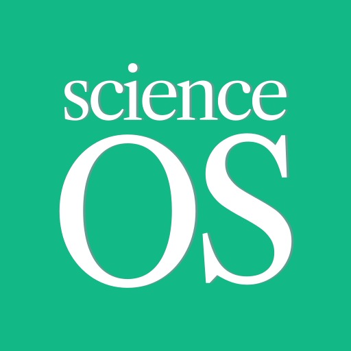 Logo von scienceOS: weiße Schrift „science OS“ auf grünem Grund.