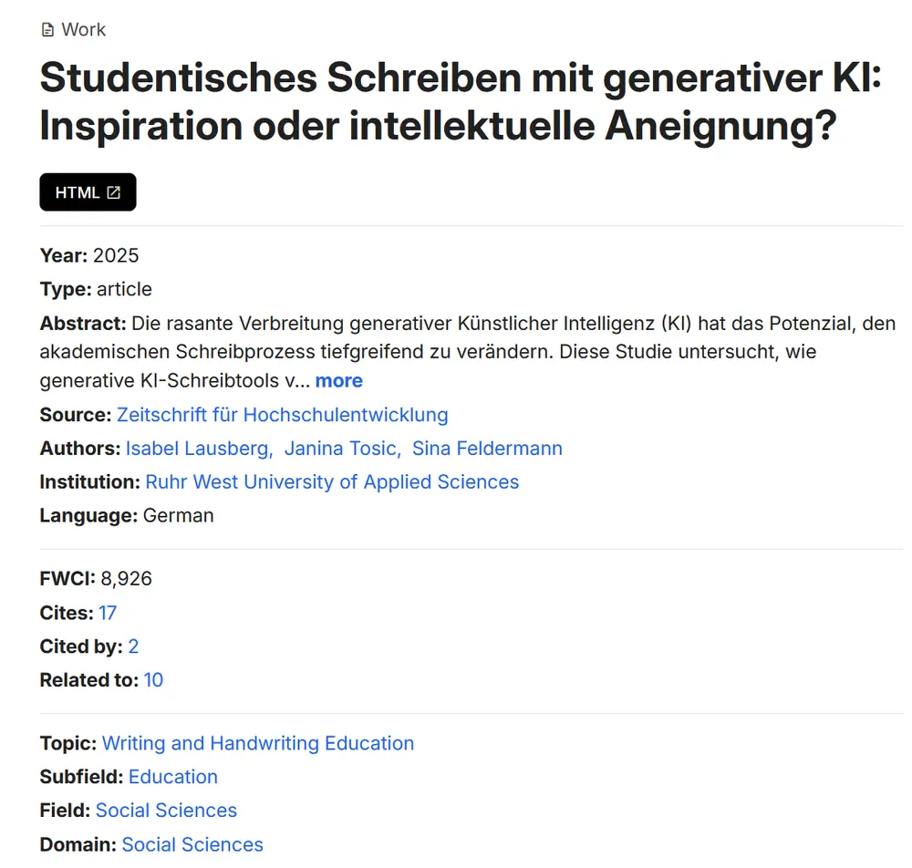 Abbildung zu: Wie unterscheiden sich die Boolesche und die semantische Suche in OpenAlex?