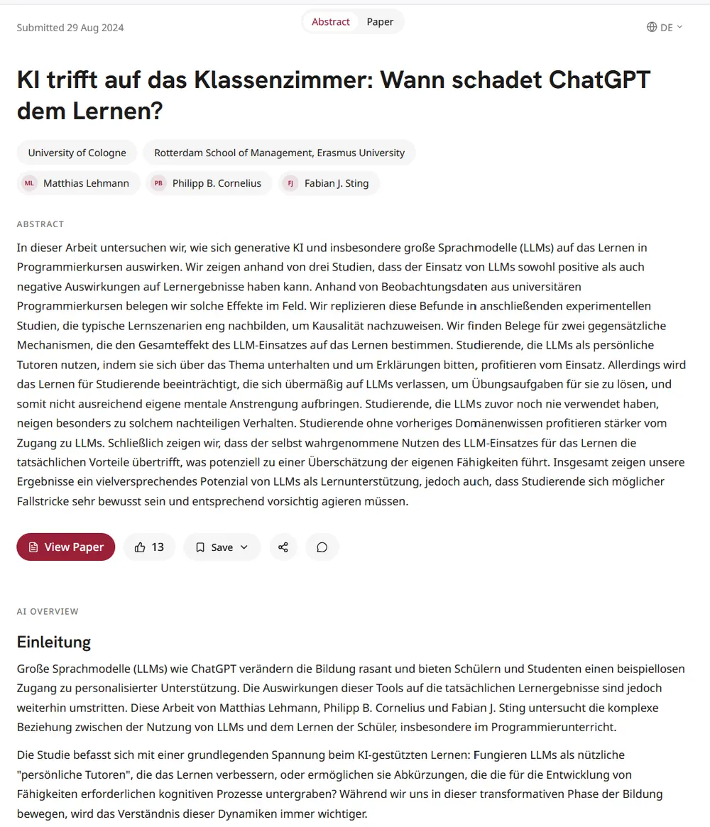 Abbildung zu: alphaXix: Quellen aus Ergebnissen können angeklickt werden